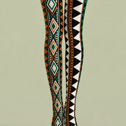 Abstract Pattern Tights Tribal Print Pantyhose L68-58