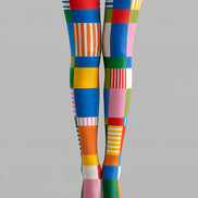 Pop Art Tights Color Block Print Pantyhose L68-59