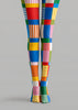Pop Art Tights Color Block Print Pantyhose L68-59