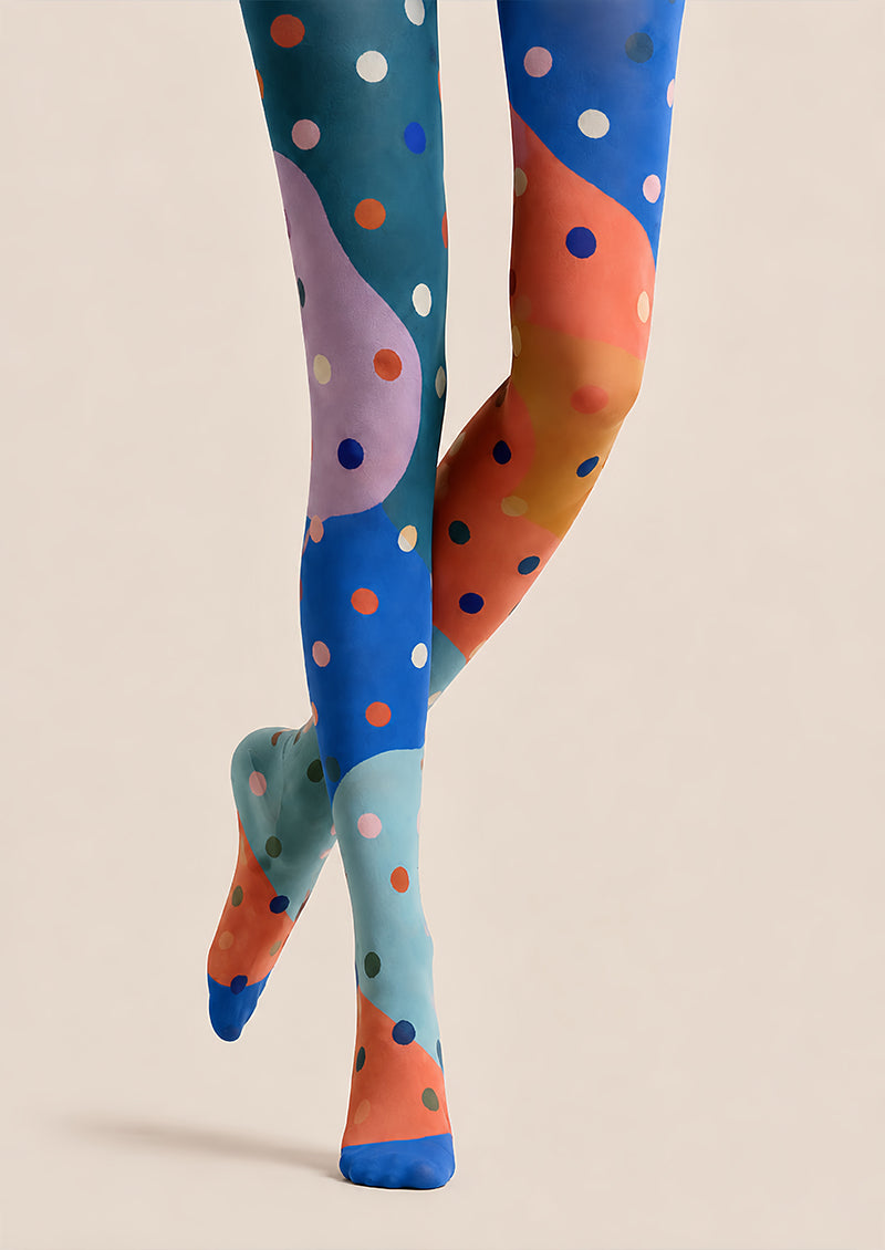Pop Art Polka Dot Pantyhose Graphic Tights L68-6