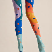Pop Art Polka Dot Pantyhose Graphic Tights L68-6