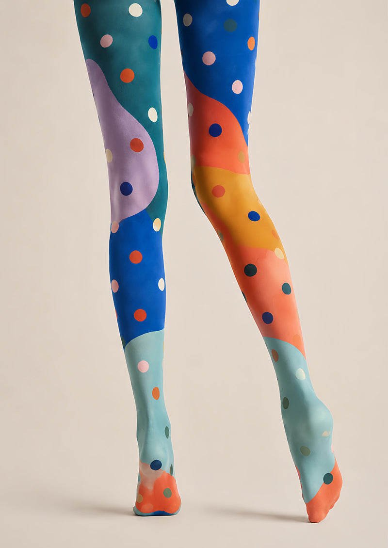 Pop Art Polka Dot Pantyhose Graphic Tights L68-6