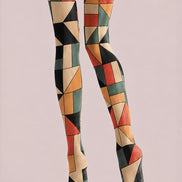 Modern Geometric Pattern Tights Hosiery Pantyhose L68-61