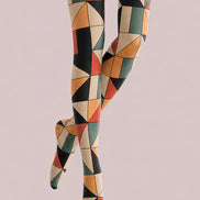 Modern Geometric Pattern Tights Hosiery Pantyhose L68-61