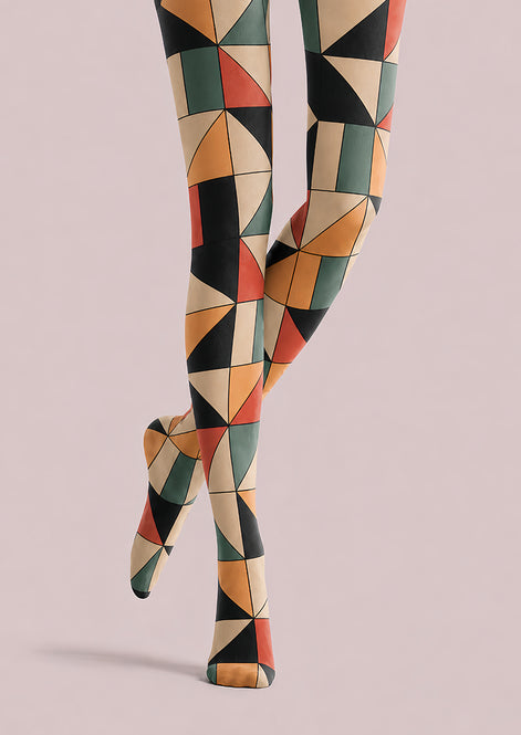 Modern Geometric Pattern Tights Hosiery Pantyhose L68-61