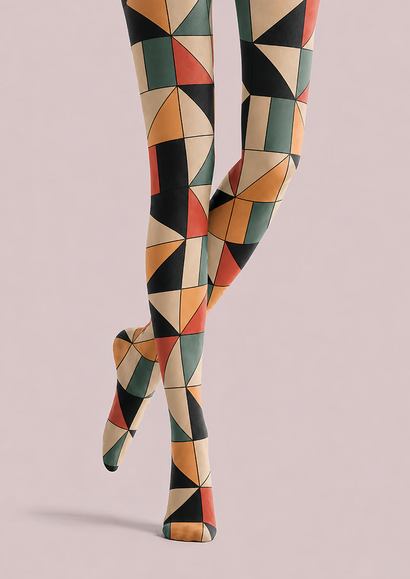 Designer Style Tights Abstract Printed Fashion Leggings L68-61