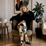 Modern Geometric Pattern Tights Hosiery Pantyhose L68-61