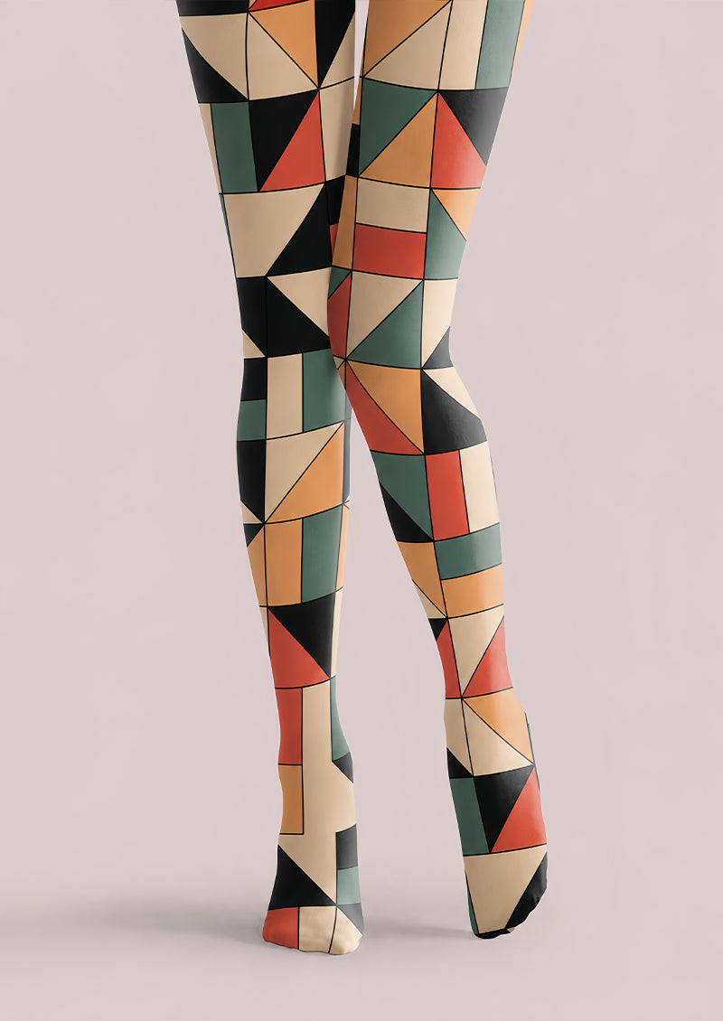 Designer Style Tights Abstract Printed Fashion Leggings L68-61