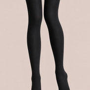 Black Floral Tights Botanical Pattern Pantyhose L68-64