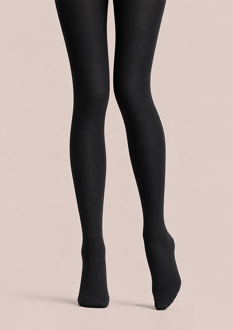 Black Floral Tights Botanical Pattern Pantyhose L68-64