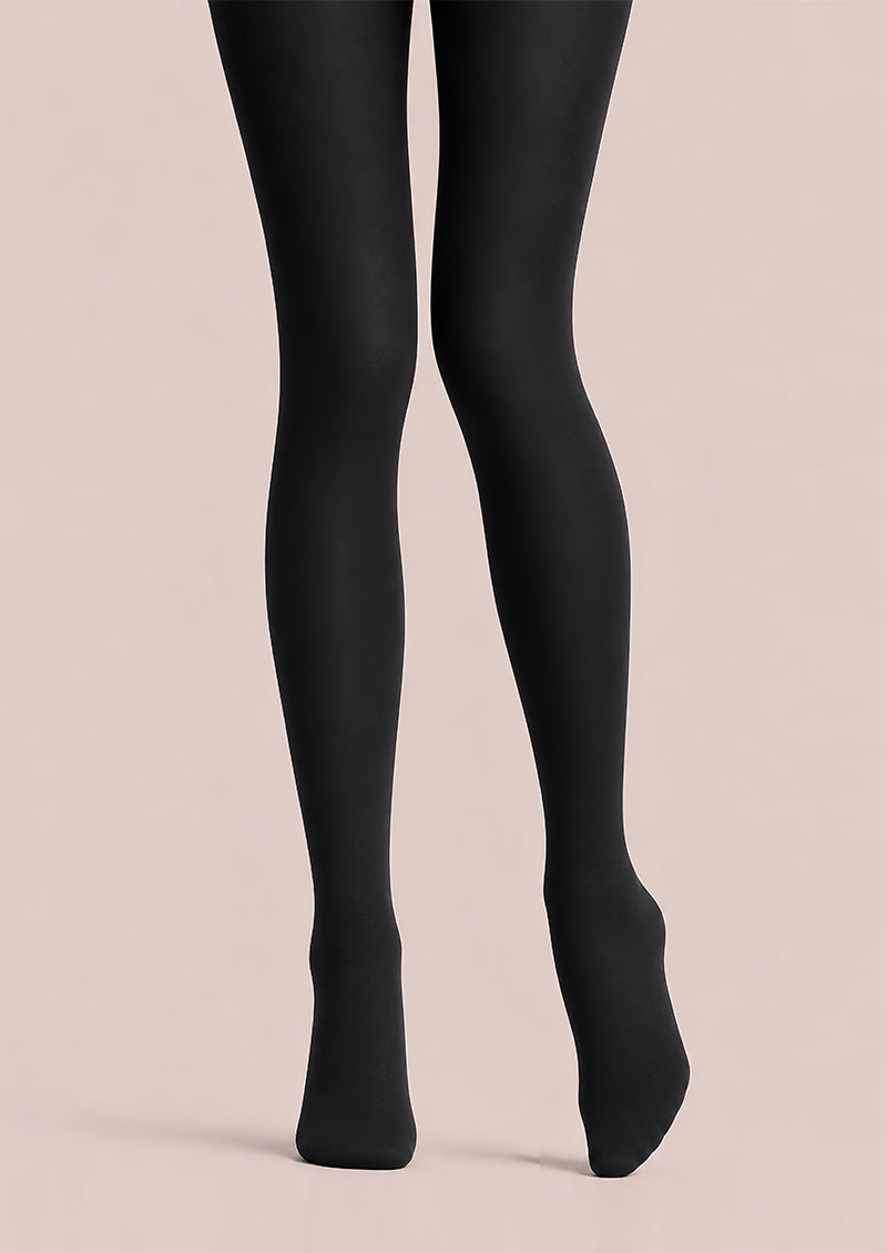 Black Floral Tights Botanical Pattern Pantyhose L68-64