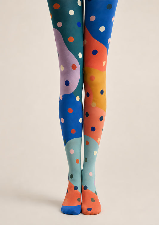 Pop Art Polka Dot Pantyhose Graphic Tights L68-6