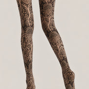Black Floral Pattern Tights Luxury Lace Pantyhose L68-70