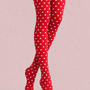 Red Mini Heart Tights Sweet Valentine Pantyhose L68-74
