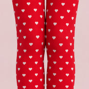 Red Mini Heart Tights Sweet Valentine Pantyhose L68-74