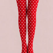 Red Mini Heart Tights Sweet Valentine Pantyhose L68-74
