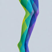 Colorful Diamond Tights Geometric Artsy Hosiery L68-78