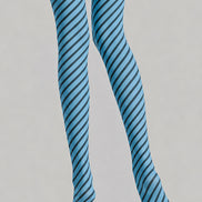 Blue Striped Tights Cute Color Dot Pantyhose L68-79