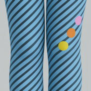 Blue Striped Tights Cute Color Dot Pantyhose L68-79