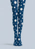 Navy Mixed Polka Dot Pantyhose White Circle Tights L68-80