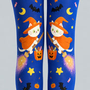 Cute Witch Cat Tights Halloween Party Hosiery L68-86