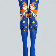 Cute Witch Cat Tights Halloween Party Hosiery L68-86