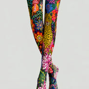 Colorful Animal Print Tights Floral Graphic Hosiery L68-89