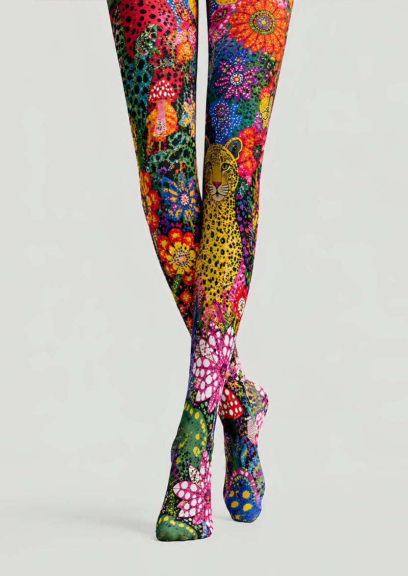 Colorful Animal Print Tights Floral Graphic Hosiery L68-89