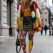 Colorful Animal Print Tights Floral Graphic Hosiery L68-89