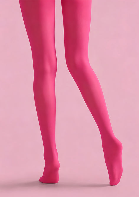 Pop Art Leopard Print Tights Pink Pantyhose L68-90