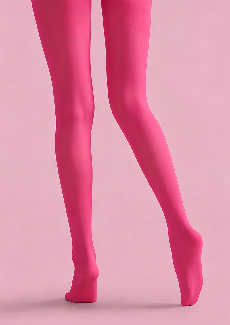 Pop Art Leopard Print Tights Pink Pantyhose L68-90