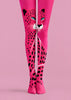 Pop Art Leopard Print Tights Pink Pantyhose L68-90