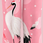 Pink Crane Animal Print Tights Hosiery Pantyhose L68-91