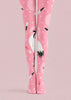 Pink Crane Animal Print Tights Hosiery Pantyhose L68-91