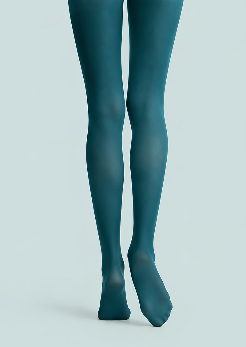 Teal Horse Graphic Printed Tights Hosiery Pantyhose L68-94