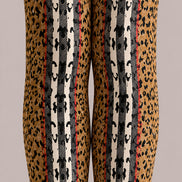 Mixed Leopard Stripe Tights Hosiery Pantyhose L68-97