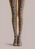 Mixed Leopard Stripe Tights Hosiery Pantyhose L68-97