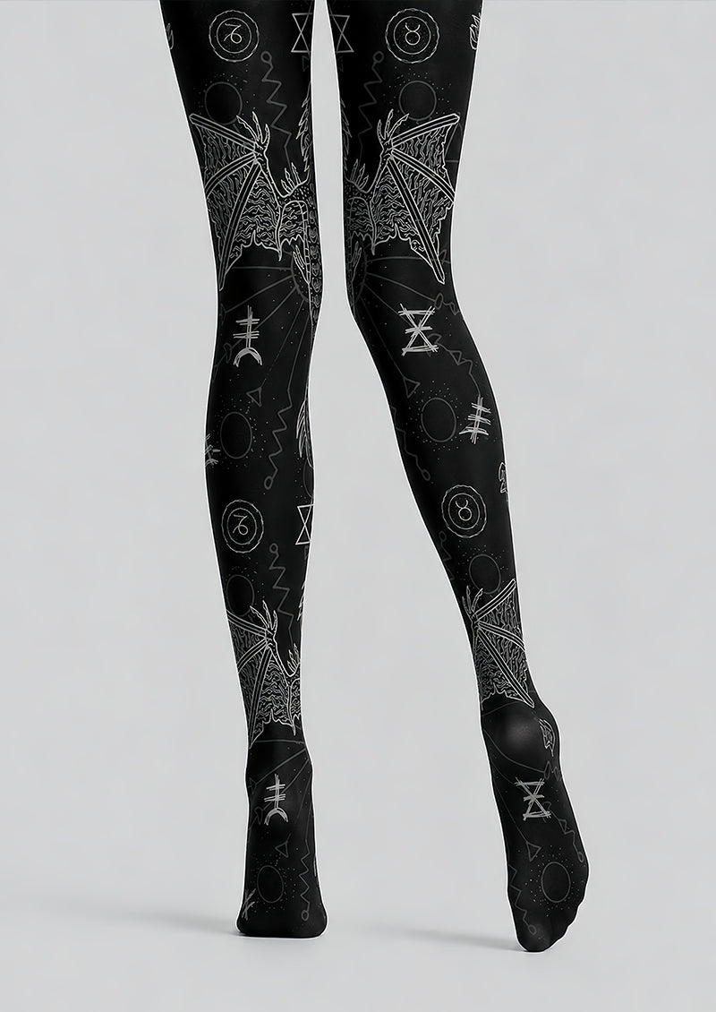 Dark Symbol Bat Tights Hosiery Pantyhose L69-10