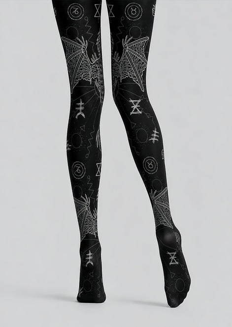 Dark Symbol Bat Tights Hosiery Pantyhose L69-10