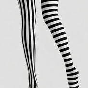 Beetlejuice Inspired Stripe Tights Hosiery Pantyhose L69-13