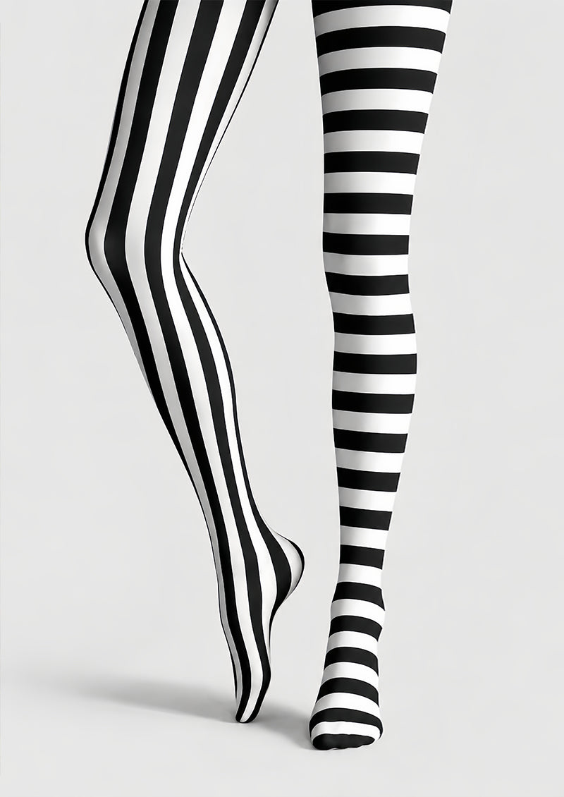 Beetlejuice Inspired Stripe Tights Hosiery Pantyhose L69-13
