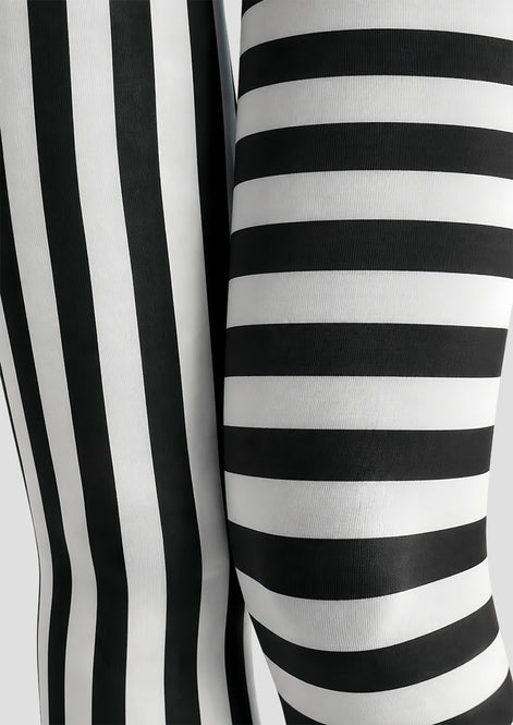 Beetlejuice Inspired Stripe Tights Hosiery Pantyhose L69-13
