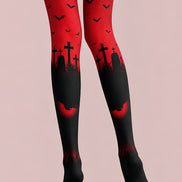 Haunted Graveyard Tights Hosiery Pantyhose L69-14
