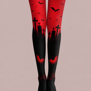 Haunted Graveyard Tights Hosiery Pantyhose L69-14