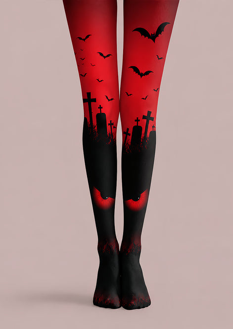 Haunted Graveyard Tights Hosiery Pantyhose L69-14