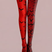 Red Bat Graphic Tights Hosiery Pantyhose L69-15
