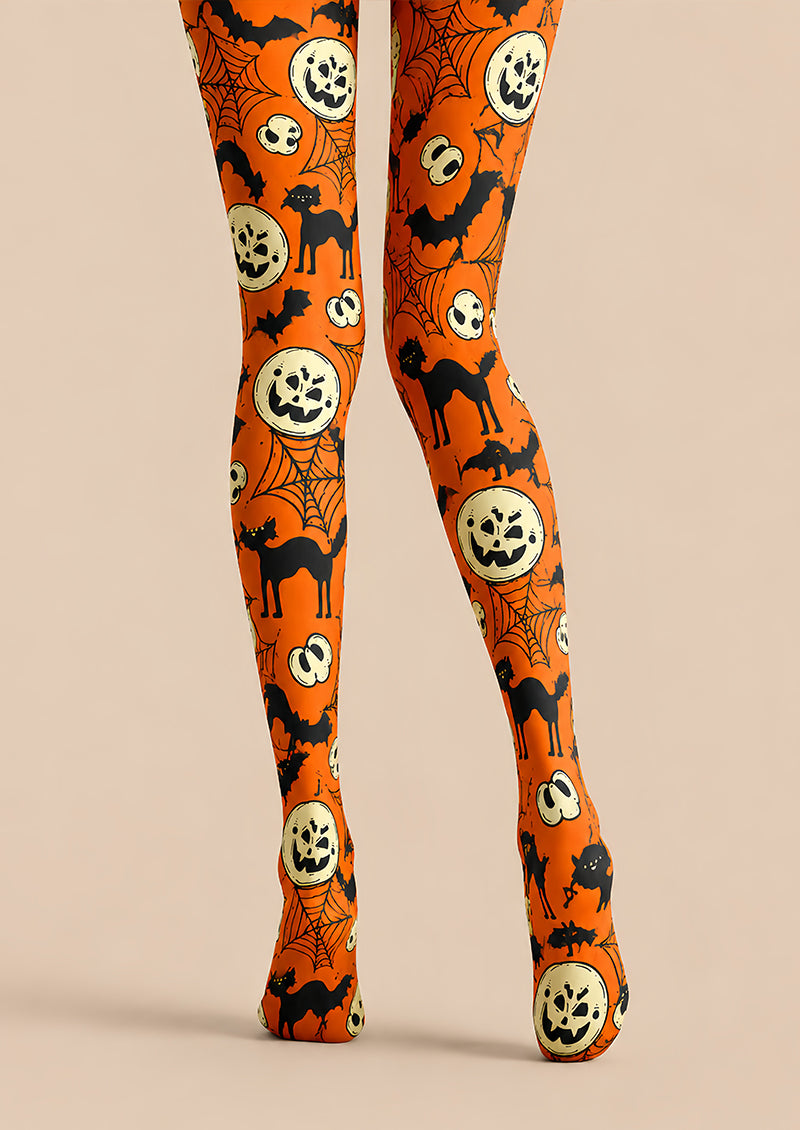 Halloween Costume Tights Pumpkin Bat Cat Hosiery L69-17