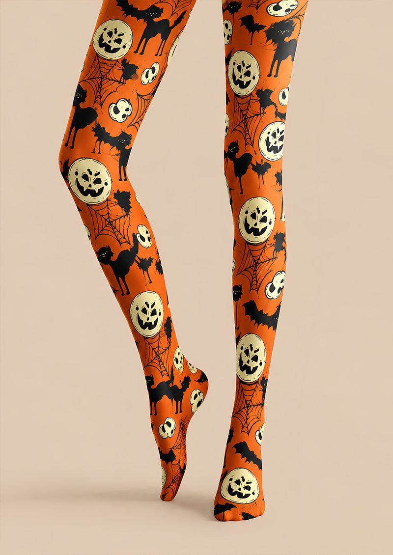 Halloween Costume Tights Pumpkin Bat Cat Hosiery L69-17