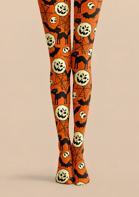 Halloween Costume Tights Pumpkin Bat Cat Hosiery L69-17