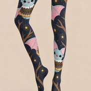 Cute Flying Bat Graphic Tights Hosiery L69-18